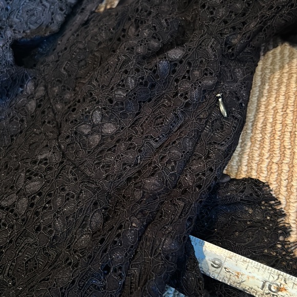 NWT FREE PEOPLE honey honey black lace long sleeve mini dress size 4 - Picture 15 of 16